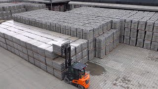 Process of Making Pedestrian Block  Korea’s Artificial Granite Block Mass Production Plant [upl. by Elia372]