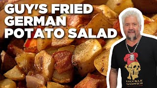 Guy Fieris Fried German Potato Salad THROWBACK  Guys Big Bite  Food Network [upl. by Buckler]