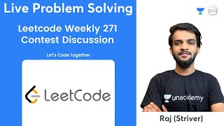 Leetcode Weekly 271 Contest Discussion  Striver  Live Problem Solving [upl. by Beard400]