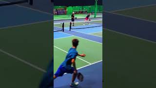 🏃‍➡️🏃‍♀️No Running in Pickleball Doubles pickleballhighlights pickleball sports sporthighlights [upl. by Arotak98]