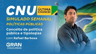 Concurso Nacional Unificado  Simulado Semanal Políticas Públicas [upl. by Ahsilet468]