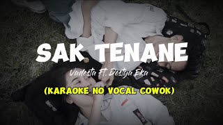 SAKTENANE karaoke no vocal cowok Vadesta Ft Destya Eka [upl. by Araccot]