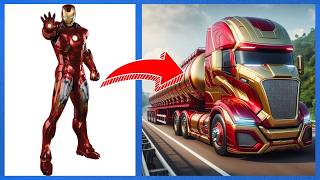 AVENGERS But TANKER TRUCK 🔥 All Characters marvel amp DC 2024💥 [upl. by Camus875]