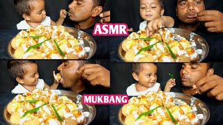 ASMR EATING DAHI PURI amp CHILLI  FUCHKA EATING CHALLANGE  ASMR EATING GOLGAPPA [upl. by Rutan]