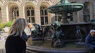 Hamburger Rathaus Hygieia Fountain Hamburg Germany [upl. by Yrelav]