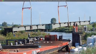 🏗 SNEAKPREVIEW Verwijderen Brug Wierumerschouw Na Een Aanvaring En Klaar Voor Transport  3001NL [upl. by Llij383]