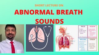 ABNORMAL BREATH SOUNDS CRACKLES WHEEZING  RHONCHI STRIDORPLEURAL RUB  MEDIASTINAL CRUNCH [upl. by Lennox674]