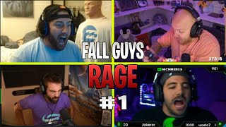 Fall Guys Streamers Ultimate Mega RAGE Compilation 1 [upl. by Arihay]