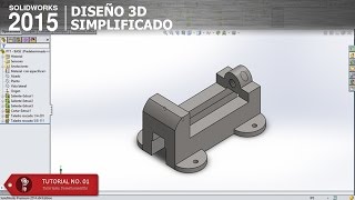 SolidWorks 2015 Tutorial PT1  BASE Parte 02 [upl. by Nannah]