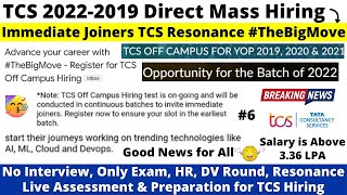 TCS 20222019 Direct Mass Hiring for AI ML Cloud amp DevOps⚡ Only Exam No Interview⚡ Hiring End Soon [upl. by Rim474]