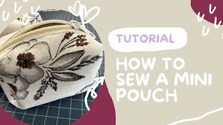 Mini Boxy Pouch Tutorial [upl. by Annodahs]