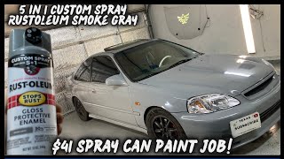 NEW RUSTOLEUM 5 IN 1 SPRAY PAINT TEST  41 PAINT JOB THEN CAR SHOW [upl. by Burrton393]