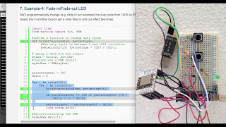 FadeinFadeout LED  PWM  ESP8266  MicroPython [upl. by Alcus779]