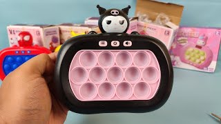 BIGGEST UNBOXING AND REVIEW IN THE WORLD MY POP IT SPEED PUSH GAME COLLECTION HELLO KITTY KUROMI GO [upl. by Aisyram]