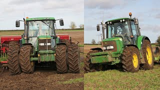 John Deere 6420S and 6400  Ploughing amp Drilling  4cylinder Mannheimbuilt modern classics [upl. by Mick]