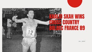 Khalid Skah wins cross country Bolbec France 89 [upl. by Ecydnarb40]