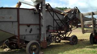 Antique Combines at the Buckley Engine Showmp4 [upl. by Immot]