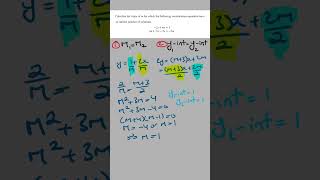 Finding the Value of M when Simultaneous Equation to has Infinite Solutions Maths Methods [upl. by Rossy505]