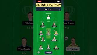 HOBART HURRICANE VS ADELAIDE STRIKERS WOMENS BBL DREAM11 TEAM Mounishfantasy dream11 bbl shorts [upl. by Ainerbas]