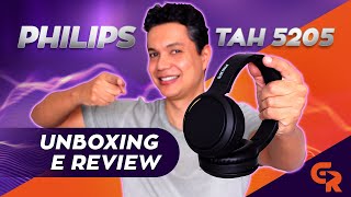 🔵 HEADPHONE PHILIPS BLUETOOTH TAH5205  Unboxing e Review BR [upl. by Norehc300]