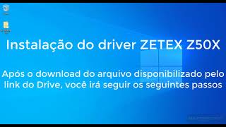 Instalaçao de driver impressoras Zetex Z50X [upl. by Bernadine891]