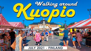 Summerwalk around Kuopio City Centre July 2021 Finland 4K [upl. by Aleck]