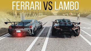 Lamborghini Huracan Trofeo EVO2 Hybrid VS Ferrari 488 GT EVO Street [upl. by Owades]