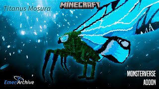 Minecraft  MonsterVerse Addon Titanus Mosura Added Review by Monster122 [upl. by Hickey421]