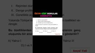 ÖSYM GİBİ SORULAR tytcoğrafyasoruçözüm 2025tyt yks2025tayfa 2025kpsscoğrafya [upl. by Hareehat]