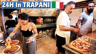 24 Hours Of Italian Food in TRAPANI Sicily  Seafood Paradise amp Incredible Local Pizza [upl. by Anoval978]