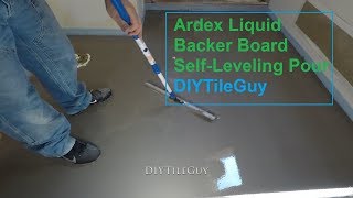 Pouring Self Leveling over a Bathroom Floor [upl. by Nahgiem54]