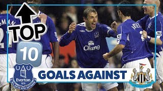 BAINES BARKLEY NEVILLE  TOP 10 GOALS AGAINST NEWCASTLE UNITED [upl. by Aihseyt]