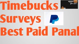 Timebucks best paid worldwide survey website for influencers [upl. by Folger]