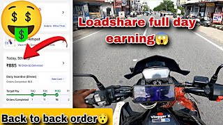 loadshare full day earning🤑 back to back order😱 loadshare food delivery🚚 [upl. by Alvira399]