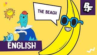 Learn English with BASHO amp FRIENDS  Vacation at the beach [upl. by Nanoc876]