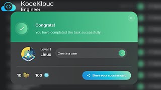 Create a user  Linux  Level 1 task  KodeKloud Engineer [upl. by Eyr]