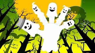 Ghost Finger Family  Scary Nursery Rhymes For kids [upl. by Llerdnod]