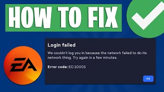 How To Fix EA App Error Code EC10005 2024 [upl. by Nylac]