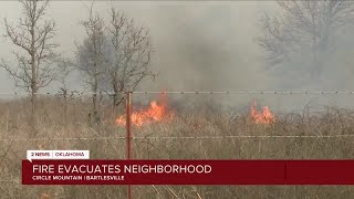 Family fears for their home during Oklahoma wildfire [upl. by Eintruok]