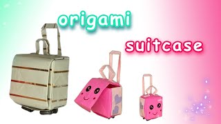 diy origami box paper suitcase  origami Easy suitcase [upl. by Haronid]