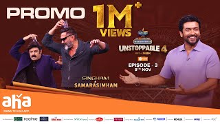 Unstoppable With NBK S4 E3 Promo  Suriya Bobby deol  Singham Meets Samarasimham  Nov 08 [upl. by Ahsiam]