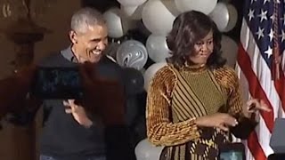 President Barack Obama amp Michelle Adorably Dancing To quotThrillerquot Is A MUSTSEE [upl. by Rich]