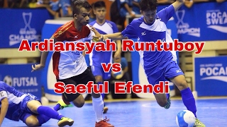 ARDIANSYAH RUNTUBOY VS SAEFUL EFENDI Final Pocari Sweat Futsal 2015 [upl. by Novyad]