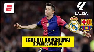 GOL DEL BARCELONA Lewandowski anota el 10 vs REAL MADRID  La Liga [upl. by Shela]