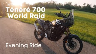 Tenere 700 World Raid  Evening Ride with Commentary  Munich Suburbs Germany [upl. by Olnton756]