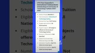 UTS ViceChancellor’s International Undergraduate Scholarship at University of Technology Sydney 24 [upl. by Ellehctim901]