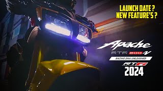 Finally 2024 TVS Apache RTR 200 4V New Model Launching in India  New Features amp Expected Price [upl. by Drye]