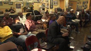 DNC holds barbershop event to engage AfricanAmerican voters [upl. by Anilev463]