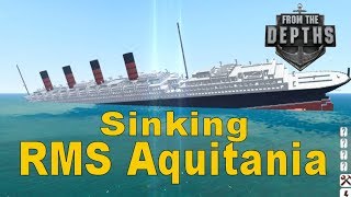 From the Depths Sinking the Aquitania Minecraft Design [upl. by Adnamra124]