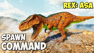 Rex ARK Survival Ascended Spawn COMMAND  How To Summon REX Ark ASA Code [upl. by Sorensen254]